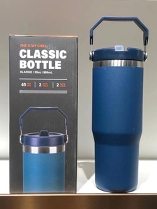 Borraccia Termica Portatile con Manico, <span class=keywords><strong>Tazza</strong></span> in Acciaio Inossidabile da 20oz per Auto, Ufficio e Bevande Quotidiane - Product Image 3