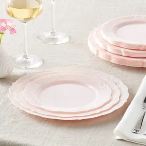 Upscale Charger Plate White Plastic Plates Reusable Restaurant Plates