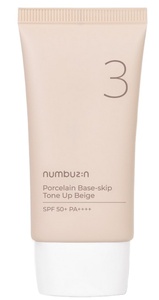 Crema facial NUMBUZIN No.3 Porcelain Base skip Tone Up Beige, loción ligera tonificante para iluminar la piel a diario. - Product Image 2