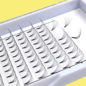 Premium ipek el yapımı 6D rus hacmi kirpik 0.05 0.07 otomatik Fan yanlış vizon kirpiklere Lashes