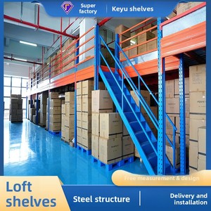 Konstruksi Gudang Platform Mezzanine Gaya Loteng dari Baja Canai Dingin Bertingkat Dua Kustom dengan Rak Berat untuk Lantai Kedua - Product Image 5