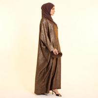Abaya papillon en bronze pour femmes, vêtements modestes islamiques pour les pays du Golfe, le Royaume-Uni et l'Europe