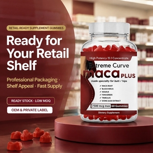 Gummies Naturelles Maca Plus 60 Unités – Complément Bio <span class=keywords><strong>pour</strong></span> l'Amélioration et le Raffermissement des Fesses et des Cuisses, Bonbons Volumisants <span class=keywords><strong>pour</strong></span> Adultes - Product Image 1