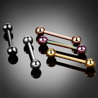 G23 ASTM F136 Titan 14G 16G Zungenpiercing mit Innengewinde, Industrial Barbell für Ohr, Tragus, Helix, Modischer Körperschmuck