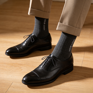 Calcetines de Vestir Personalizados para Hombre, de Algodón, Largos hasta la Rodilla, Antibacterianos, Absorbentes del Sudor, Ecológicos, de Alta Gama, para Verano - Product Image 6