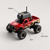 Mini voiture tout-terrain RC FPV 1:64 avec caméra HD, contrôle double 2,4 GHz et application WiFi, gyroscope, vente en gros