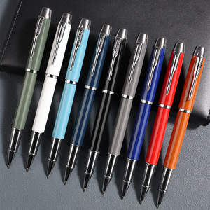Luxe 0.5mm bleu Gel encre stylo à bille haute qualité cadeau d'affaires gravé au Laser Logo mignon bureau école papeterie métal - Product Image 6