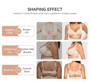 <span class=keywords><strong>Reggiseno</strong></span> push-up senza imbottitura con ferretto, traspirante, senza cuciture, lavorato a maglia, per tutti i giorni, con scollo a V profondo e supporto laterale, all'ingrosso - Product Image 4