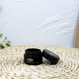 1oz 1g 3.5g 7g 14g <b>Glass</b> Jars Childproof <b>Container</b> with Black CR <b>Lids</b> - Product Image 1