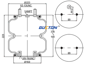 Ridewell 1003586948c mới đôi phức tạp 2b9-250/2b20f-<span class=keywords><strong>2</strong></span> không khí mùa xuân sốc hấp thụ/túi khí công nghiệp bộ phận treo - Product Image 2