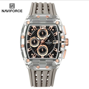 NAVIFORCE 7105 Hombres Relojes actuales Reloj de cuarzo cronógrafo resistente al agua original con caja de plástico Fabricación de reloj de pulsera personalizado - Product Image 2