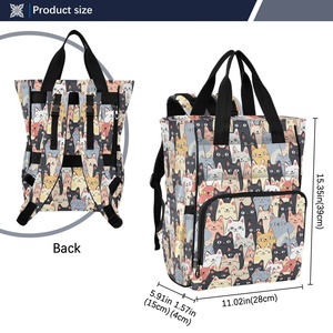Mochila de Pañales para Bebé con Estampado de Gato de Dibujos Animados, Económica, para Viajes, Moderna y Grande - Product Image 3