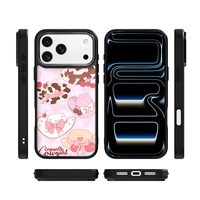 Coque de téléphone AG Feeling Black Edge avec motif chapeau moderne doré pour iPhone 17, 17 Pro Max, 16 Pro, 15 – Coque magnétique