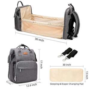 Bolsa de Pañales para Cochecito con Cambiador, Bolsa de Pañales para Mamá, Cama Plegable Portátil de Viaje, Cuna para Mamá - Product Image 6