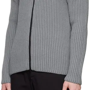 Winter Customized Male Knitted Uniform Jumper Merino Wool Zipper Cardigan Men Sweaters Knitted Cardigan