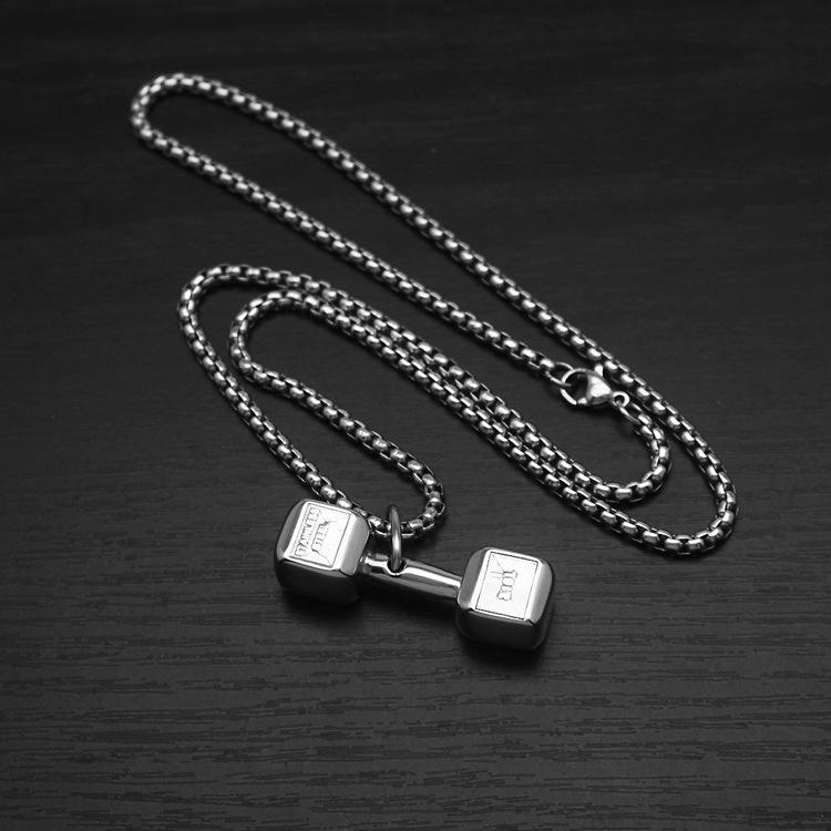 ไข่มุกสี่เหลี่ยมสีเหล็กพร้อมโซ่4mm60cm