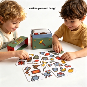 Cartes mémoire flash recyclables personnalisées <span class=keywords><strong>pour</strong></span> enfants, cartes de jeu éducatives, impression de cartes flash en <span class=keywords><strong>anglais</strong></span> <span class=keywords><strong>pour</strong></span> enfants avec boîte de rangement - Product Image 1