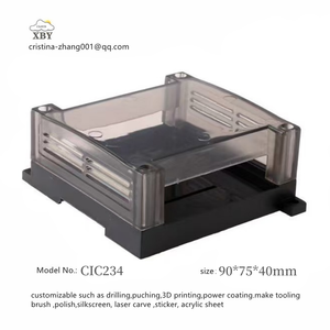 Caja de conexiones de Control Industrial Abs transparente <span class=keywords><strong>Carril</strong></span> <span class=keywords><strong>Din</strong></span> Caja eléctrica Plc Control Plc Caja de plástico 90*75*40mm CIC234 - Product Image 3