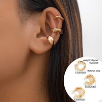 Pendientes de Clip Modernos de Aleación con Perlas de Diseño, Sin Perforación, para Mujer, Joyería Fina, Accesorios de Moda, Regalos Elegantes