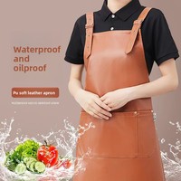 Delantal de Uniforme de Barman de PU con Logotipo Personalizado, Diseño Resistente a las Manchas en la Cintura para Catering, Restaurantes de Mariscos, Cafeterías y Cocinas
