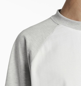 T-shirt Homme Personnalisé Coupe Droite Décontractée en Coton Tricoté 300 g/m² 100 % Coton Manches Courtes Uni Brodé Bicolore Contraste de Couleurs - Product Image 5