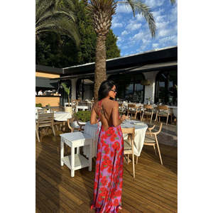 Robe de cocktail longue dos nu Rosalyn - Product Image 1