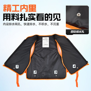 Sapin Life Jacket Adult Neoprene 75N Buoyancy Professional Fishing Diving Surfing Paddleboarding Swimming Vest - Product Image 3