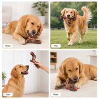 Os à mâcher pour chien en nylon en forme de Y, saveur bœuf, directement de l'usine, jouet interactif résistant pour le nettoyage des dents des chiens