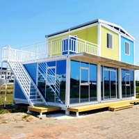 Maison en conteneur extensible à 2 étages Petite maison portable préfabriquée Mini maison mobile pliable pour adultes