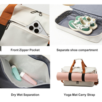 Produsen Tas Gym, Tas Duffel Fitness, Kantong Trolley, Tempat Matras Yoga, Kompartemen Sepatu, Multifungsi, Perjalanan, Unisex