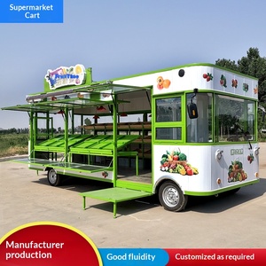 Carrito Eléctrico de Frutas y Verduras, Carrito de Venta Móvil para Supermercados, Carrito de Desayunos y Comida Rápida, Carrito de Venta Ambulante de Aperitivos, de Chapa Metálica - Product Image 5