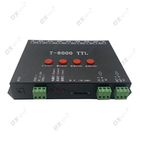 Controlador LED RGB SPI Programable para Tarjeta SD, T8000A TTL T8000AC, DC5V, 12V, Píxeles, para WS2811 6803