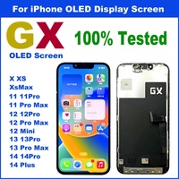 Écran tactile OLED de remplacement pour iPhone 14/15 Pro Max/X 11/12/13 Pro Max/12 Mini GX 6,8 pouces, garantie 1 an