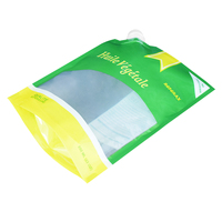 LT Biodégradable Flexible Flip Cap carré clair Liquide Plastique Emballage Feuille d'aluminium Stand up Spout Pouch Bag avec buse