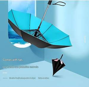 Parapluie solaire rechargeable USB pour sports d'été, plage, voyage, avec ventilateur intégré, brumisateur, protection contre la chaleur, parapluie rafraîchissant pour la marche - Product Image 6