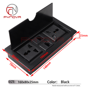 Prise de courant universelle personnalisée pour bureau, prise escamotable encastrée, connexion de câble RJ45 EU, pour table de conférence - Product Image 2
