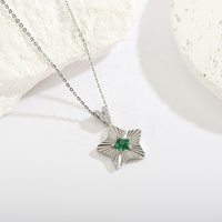 Pendentif en chaîne hexagonale en zircon en acier inoxydable titane couleur inaltérable, bijou minimaliste unisexe pour occasions spéciales et anniversaires