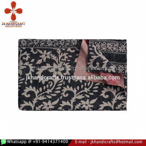 Authentic Vintage Wholesale Sari <b>Kantha</b> <b>Throw</b> Handmade Printed <b>Kantha</b> Quilt - Product Image 1
