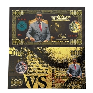 Billete de 100 Dólares de 2026 con 4 Diseños de la Serie America First <span class=keywords><strong>Blood</strong></span> Stallone Star, Bañado en Oro de 24K, para Regalos - Product Image 2