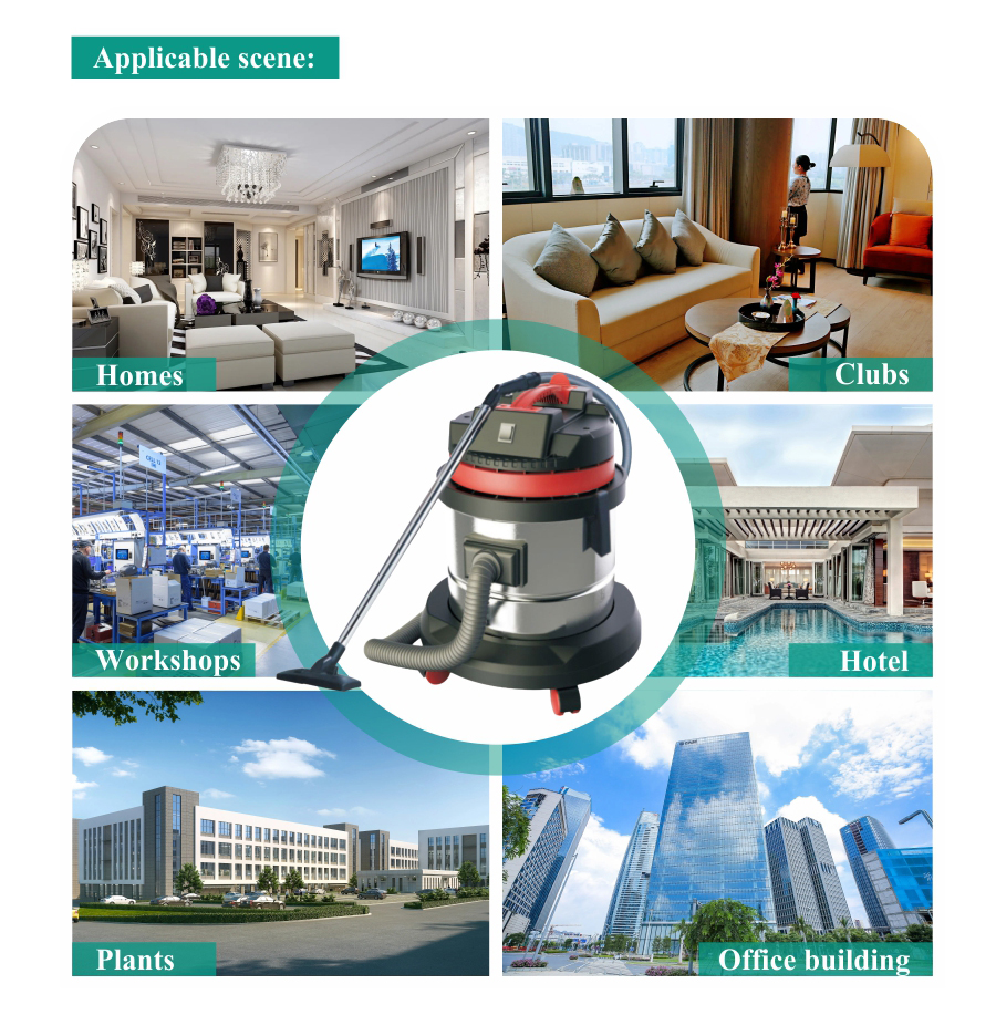 1500W Electric 15L Wet and Dry Vacuum Cleaner for Commercial Use