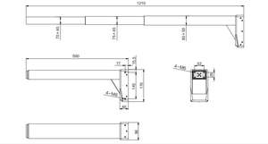 समायोज्य बिजली लिफ्ट डेस्क 3 चरण वर्ग 800N/80KG/176lbs उठाने स्तंभ के लिए टेबल फ्रेम पैर - Product Image 3