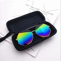 Étui rigide pour lunettes de soleil en EVA imprimé, avec fermeture éclair, pliable, boîte à lunettes, logo personnalisé, étui de rangement portable pour lunettes