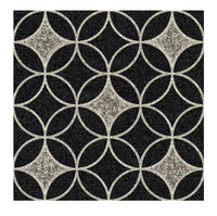 Dalles de moquette en PVC nylon antistatiques de luxe moderne, motif personnalisé, base noire, design géométrique gris emboîtable pour usage commercial