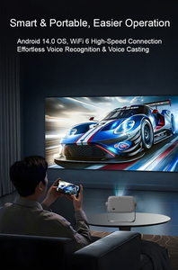 Projecteur Home Cinéma 500 ANSI Lumens 1080P Natif WiFi 6 Bluetooth Correction Automatique de la Distorsion Trapézoïdale Lentille en Verre Prise en Charge Vidéo 4K - Product Image 5