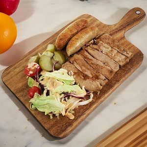Juego de Tablas de Cortar de Madera de Acacia Estilo <span class=keywords><strong>Libro</strong></span>, Tablas de <span class=keywords><strong>Cocina</strong></span> Reutilizables para Decoración del Hogar, <span class=keywords><strong>Cocina</strong></span> y Servicio de Alimentos - Product Image 5