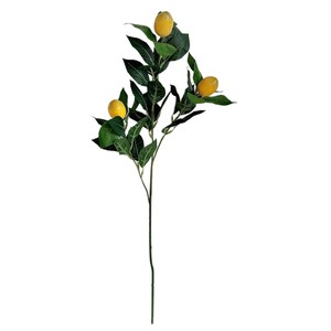 Yasunobu Branches de citron artificielles jaunes et vertes, plantes décoratives pour la maison, le salon et les accessoires de photographie - Product Image 5