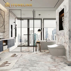 Sıcak satış kamboçya doğal beyaz taş mermer plakalar cilalı Milan pembe döşeme mermer Modern açık mutfak tezgahı için - Product Image 6