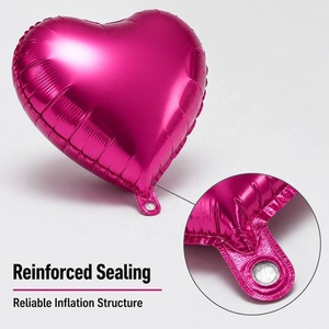Palloncini a Forma di Cuore in Alluminio da 10" e 18" per Decorazioni Festive, Bianchi, Rossi e Rosa, per San Valentino e Festa della Mamma - Product Image 3