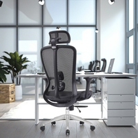 Chaise de bureau moderne en maille à dossier haut avec support lombaire réglable accoudoir réglable ordinateur de luxe exécutif pivotant ergonomique