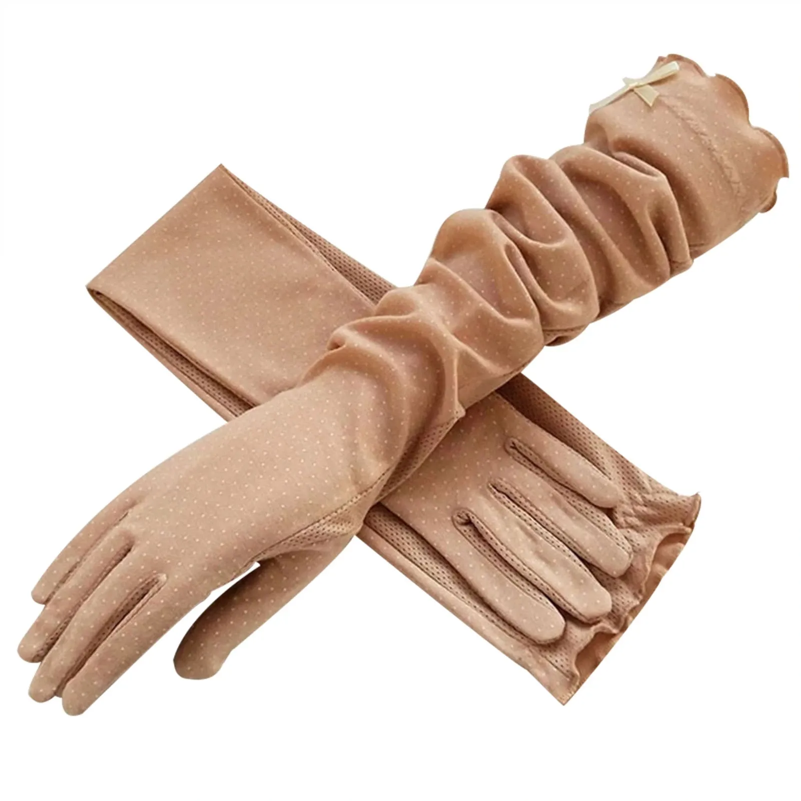 Women Summer Sun Protective Driving Hand Gloves Fashion Ladies Touchscreen Cotton Arm Sun Blocking Gloves For Outdoor Sports